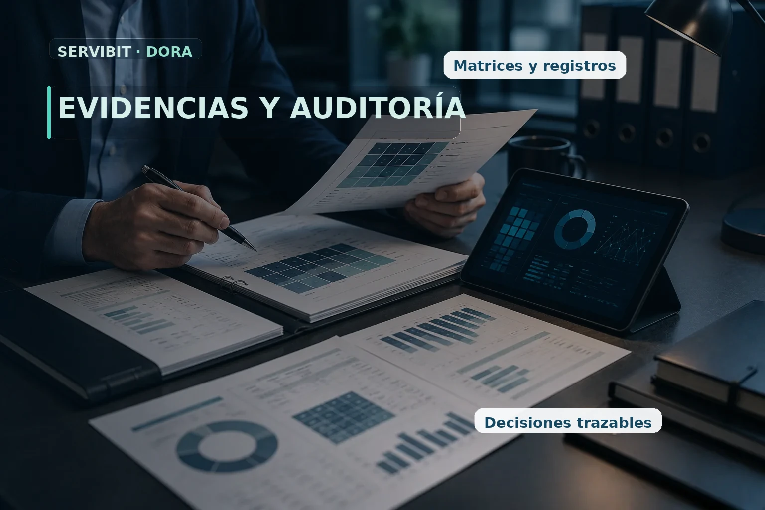 Ejemplo visual de evidencias, matrices de control y documentación de cumplimiento